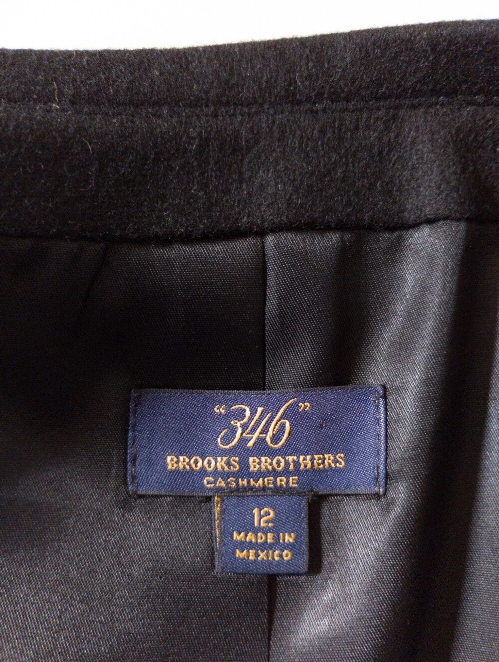Brooks Brothers 346 Ada Cashmere Blazer Black Size 12 - Picture 5 of 10
